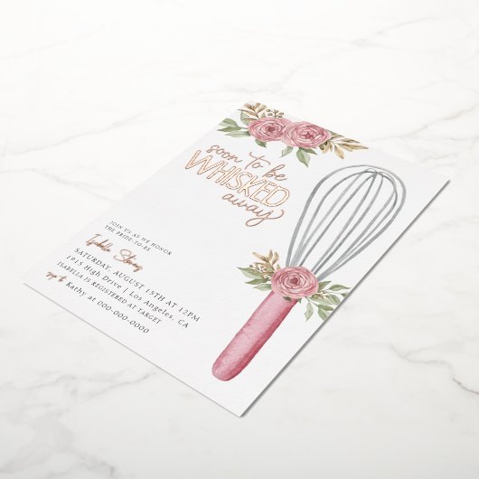 weggeslingerd bakken Vrijgezellenfeest Folie Uitnodiging (Gedraaid)