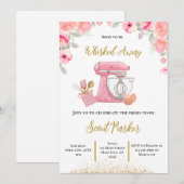 weggespoeld roze Vrijgezellenfeest Kaart (Voorkant / Achterkant)