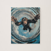 weggespoelde aap legpuzzel (Verticaal)