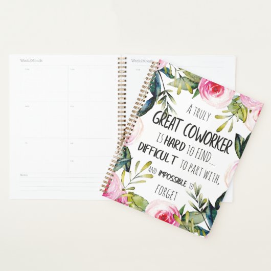 Weggooien cadeau voor collega's die afscheid nemen planner (Display)