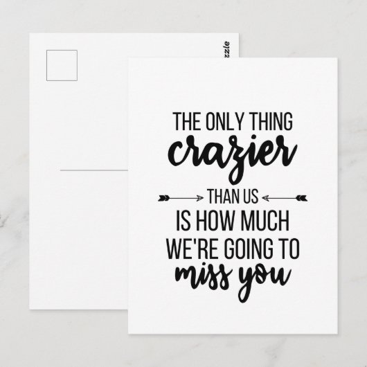 Weggooien, wegrijden, beste vriendenknopje, F Briefkaart (Voorkant / Achterkant)