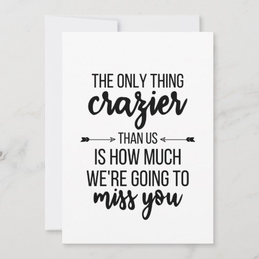 Weggooien, wegrijden, beste vriendenknopje, F Feestdagenkaart (Voorkant)