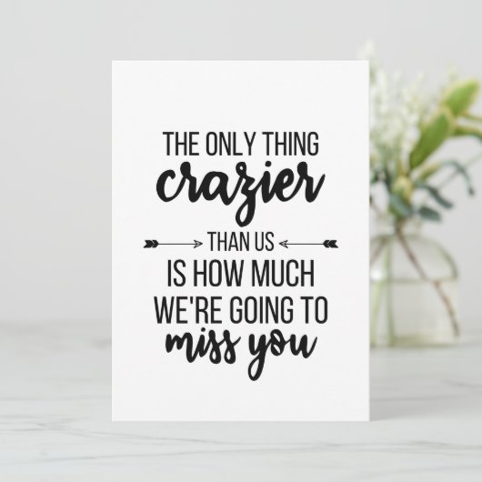 Weggooien, wegrijden, beste vriendenknopje, F Feestdagenkaart (Staand voorkant)