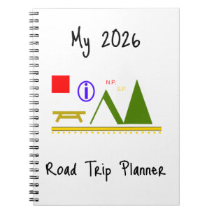 Wegkaart Symbolen Road Trip Planner Notitieboek
