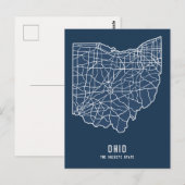 Wegkaart van Ohio - Kaart van de Buckeye-staat (Voorkant / Achterkant)