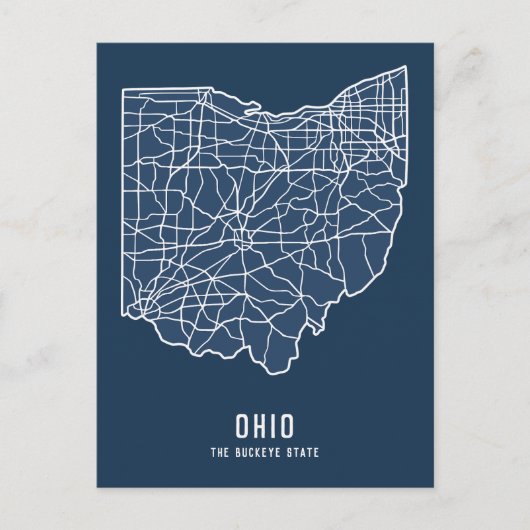 Wegkaart van Ohio - Kaart van de Buckeye-staat (Voorkant)