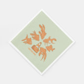 Wegkegels en oranje goudvissen servet (Hoek)