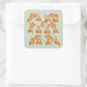 Wegkegels en oranje goudvissen vierkante sticker (Tas)