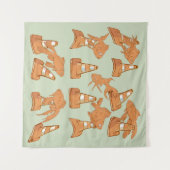 Wegkegels en oranje goudvissen wandkleed (Voorkant (horizontaal))