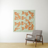 Wegkegels en oranje goudvissen wandkleed (In Situ (horizontaal))