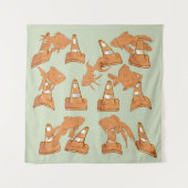 Wegkegels en oranje goudvissen wandkleed (Voorkant)
