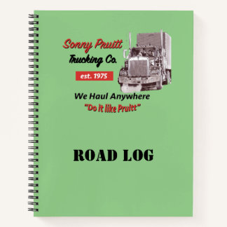 Weglogboek van Sonny Pruitt Trucking Company Notitieboek