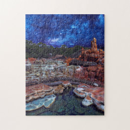 Weglopen bij nachtpuzzel legpuzzel