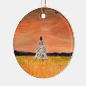 Weglopen met waardigheid keramisch ornament (Links)