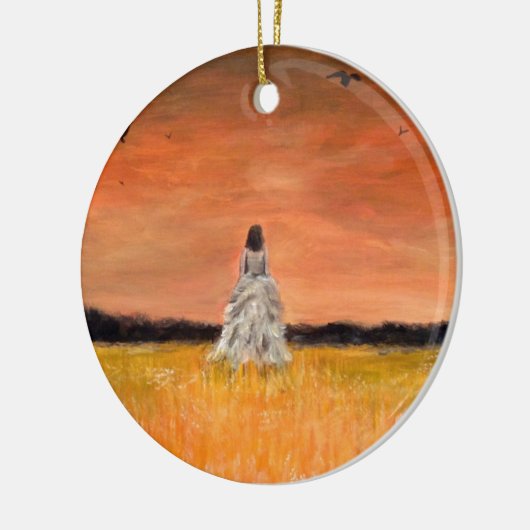 Weglopen met waardigheid keramisch ornament (Links)