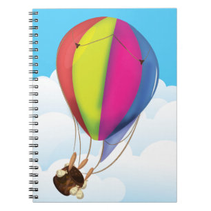 Weglopende Cartoon Ballon Notitieboek