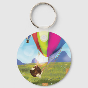 Weglopende Cartoon Ballon Sleutelhanger