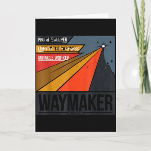 Wegmaker Beloftehouder Wonderwerker God Christelij Kaart