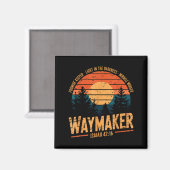 Wegmaker Beloftehouder Wonderwerker God Christelij Magneet (Voorkant / Achterkant)