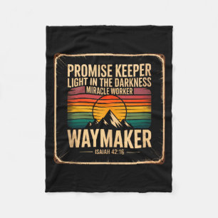 Wegmaker Beloftehouder Wonderwerker God Christi Fleece Deken