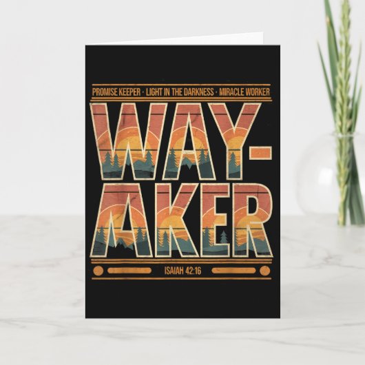 Wegmaker Beloftehouder Wonderwerker God Christi Kaart (Voorkant)