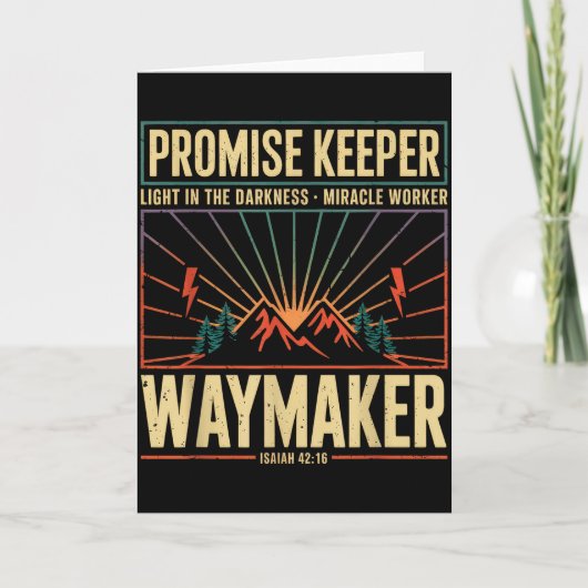 Wegmaker Beloftehouder Wonderwerker God Christi Kaart (Voorkant)
