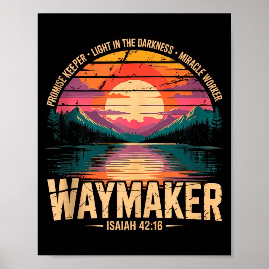 Wegmaker Beloftehouder Wonderwerker God Christi Poster (Voorkant)