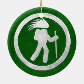 Wegmarkering voor stekelvarkens keramisch ornament (Achterkant)