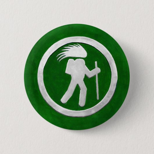 Wegmarkering voor stekelvarkens ronde button 5,7 cm (Voorkant)