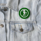 Wegmarkering voor stekelvarkens ronde button 5,7 cm (In situ)