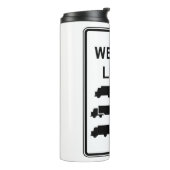 Wegmarkering vrachtwagengewicht thermosbeker (Gedraaid links)