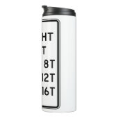 Wegmarkering vrachtwagengewicht thermosbeker (Geroteerd rechts)