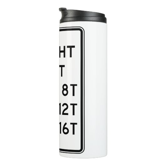 Wegmarkering vrachtwagengewicht thermosbeker (Geroteerd rechts)