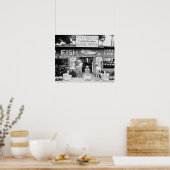 Wegmarkt, 1936. Oude foto Poster (Keuken)