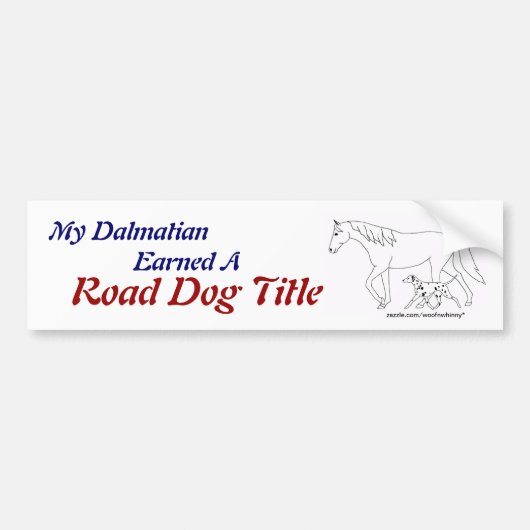 Wegonderzoek: Titel RD - Dalmatiaans Bumpersticker (Voorkant)