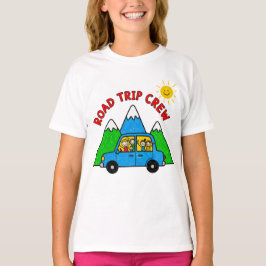 Wegreis Crew Kinderen Reizen Tekening T-shirt