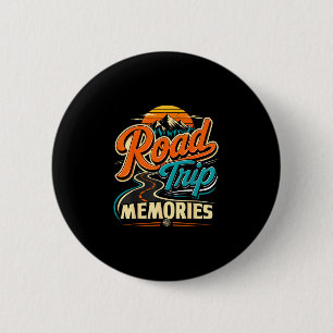 Wegreis herinneringen retro vintage berg familie ronde button 5,7 cm