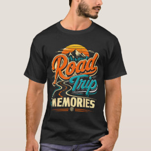 Wegreis herinneringen retro vintage berg familie t-shirt