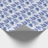 Wegreis Kerstvakantie tool | blauw Cadeaupapier (Hoek)