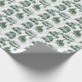 Wegreis Kerstvakantie tool | groen Cadeaupapier (Hoek)