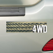 Wegreis op het strand 4WD Bumpersticker (Op auto)