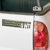 Wegreis op het strand 4WD Bumpersticker (Op Truck)