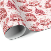 Wegreis vakantie tool | rood cadeaupapier (Rol Hoek)