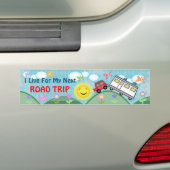 Wegreis Zomer Vakantie Bumpersticker (Op auto)