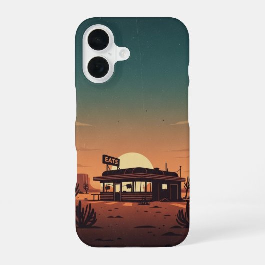 Wegrestaurant Stilte iPhone 16 Hoesje (Achterkant)