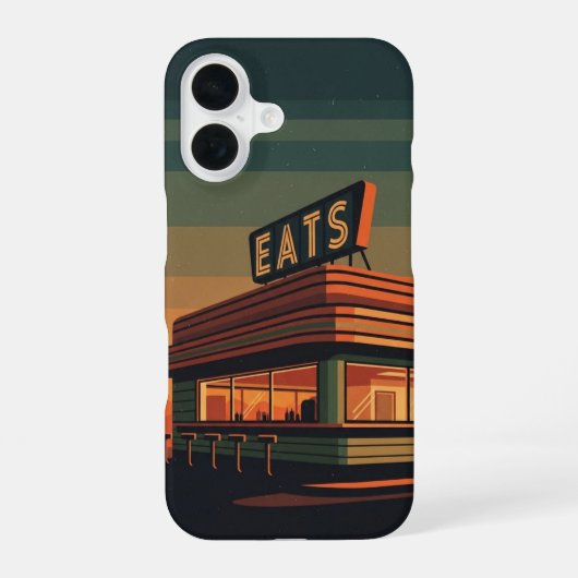 Wegrestaurant Stilte iPhone 16 Hoesje (Achterkant)
