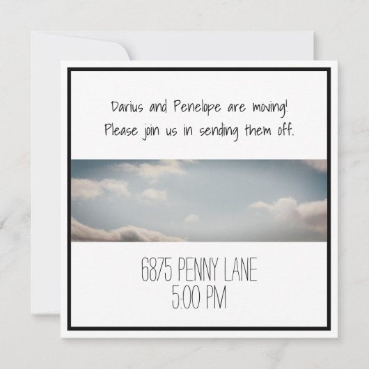 Wegrijden Save The Date (Achterkant)