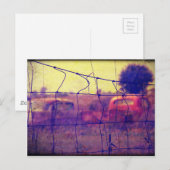 Wegrijden van auto's en vrachtwagens briefkaart (Voorkant / Achterkant)