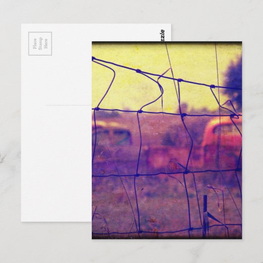 Wegrijden van auto's en vrachtwagens briefkaart (Voorkant / Achterkant)