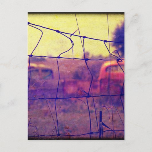 Wegrijden van auto's en vrachtwagens briefkaart (Voorkant)